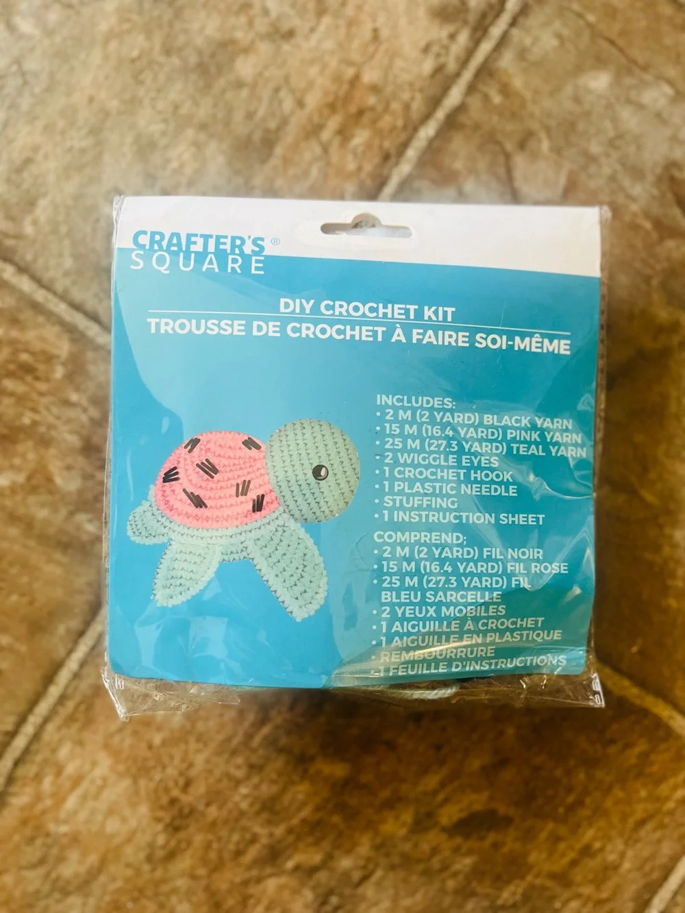Crafter’s Square DIY Crochet Kit Turtle New Sealed